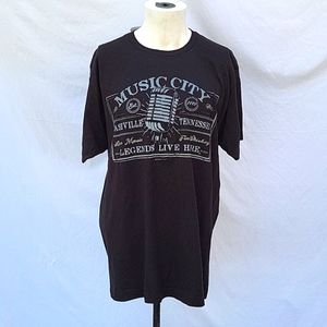 Men's Nashville Music City t-shirt,  black, Johnny Cash Museum, XL, NWT